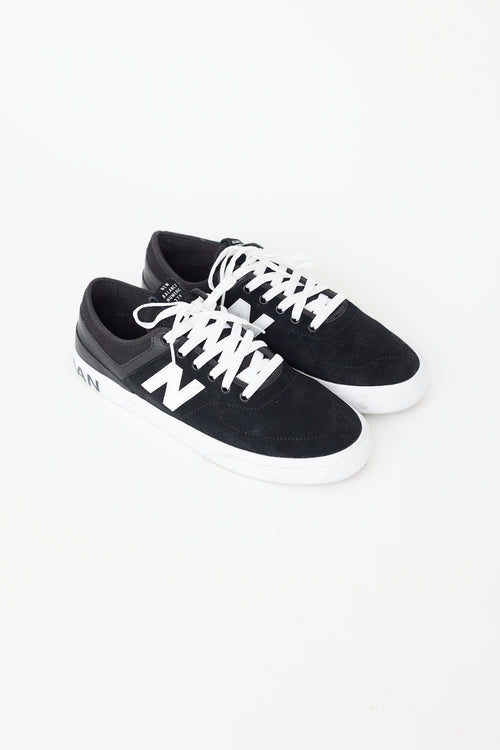 Junya Watanabe X New Balance Black 
White Suede Sneaker