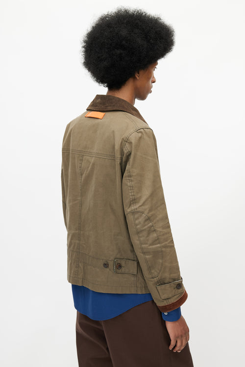 Junya Watanabe x Barbour Green Toggle Waxed Jacket