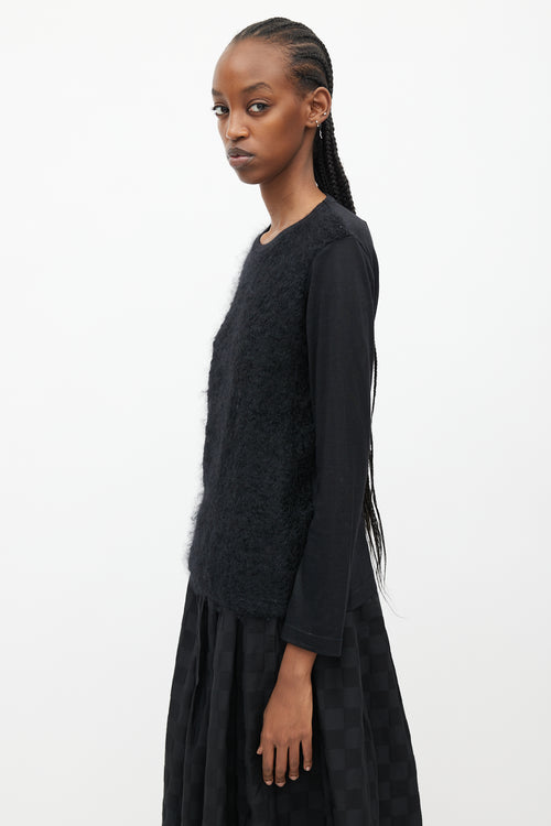 Junya Watanabe Black Boucle Wool Shirt