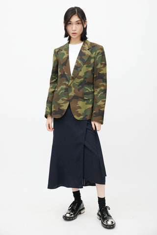 Junya Watanabe Green Camouflage Blazer