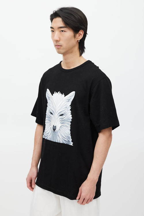 Juun.J X Shkret Maxim Black 
White Embroidered T-Shirt