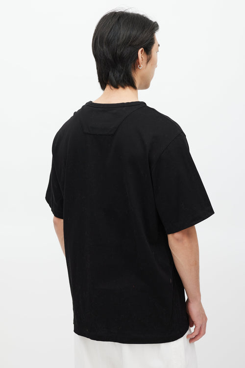 Juun.J X Shkret Maxim Black 
White Embroidered T-Shirt