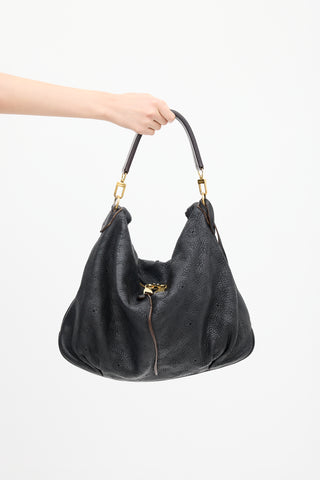 Louis Vuitton 2012 Black Mahina Leather Selene MM Bag