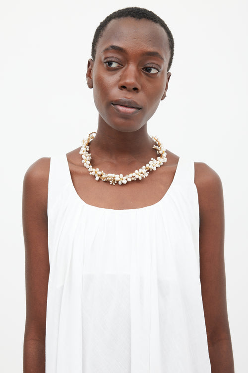 VSP Archive White 
Gold Faux Pearl Wire Necklace