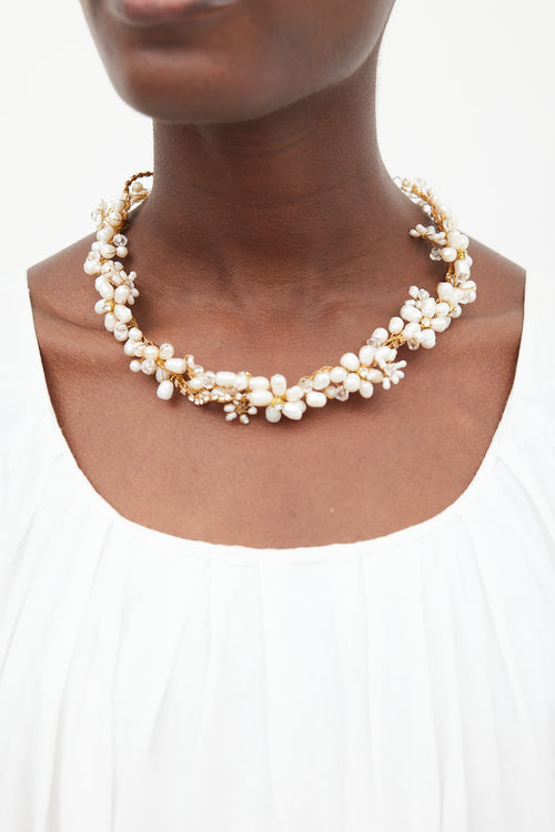 VSP Archive White 
Gold Faux Pearl Wire Necklace