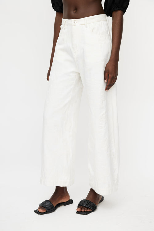 Marques
Almeida White Floral Wide Leg Jeans