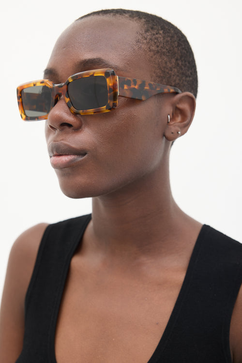 Retrosuperfuture Brown Sacro Rectangular Sunglasses