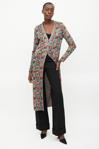 Valentino Multicolour Metallic Knit Cardigan