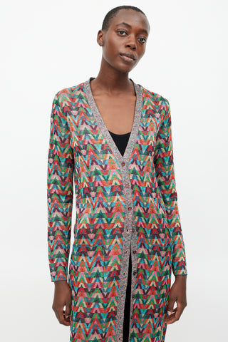 Valentino Multicolour Metallic Knit Cardigan