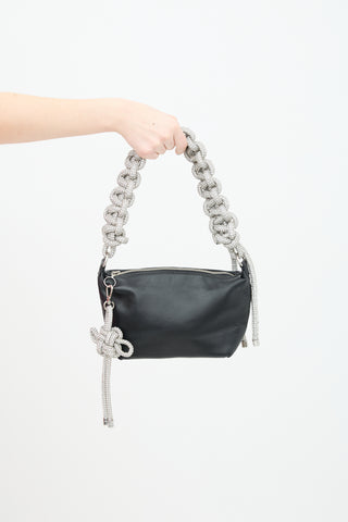 Kara Leather Crystal Cobra Bag