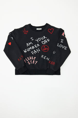 Kenzo Black No Fan Sweatshirt