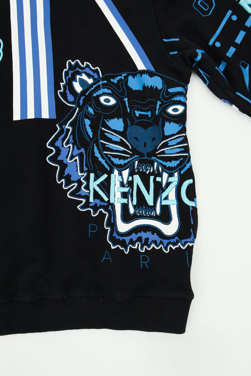 Kenzo Black Graphic Logo Top