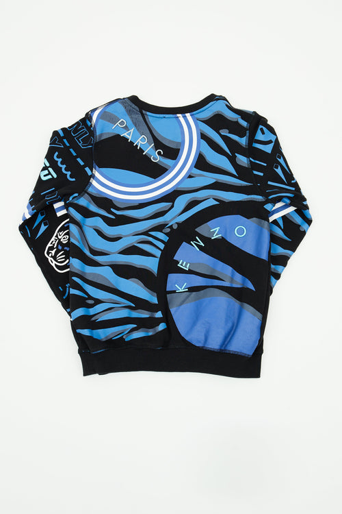 Kenzo Black Graphic Logo Top