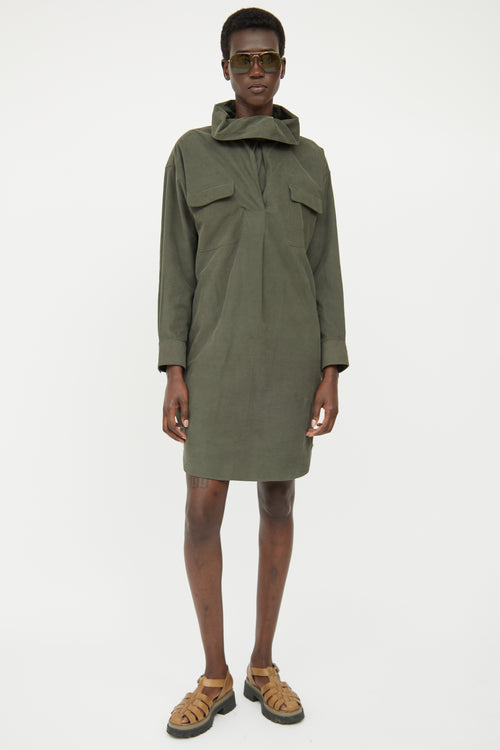 Kenzo Green Corduroy Dress