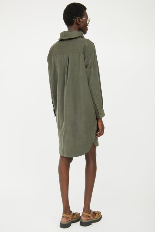 Kenzo Green Corduroy Dress