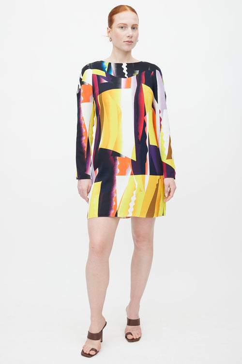 Kenzo Multi Print Long Sleeve Dress