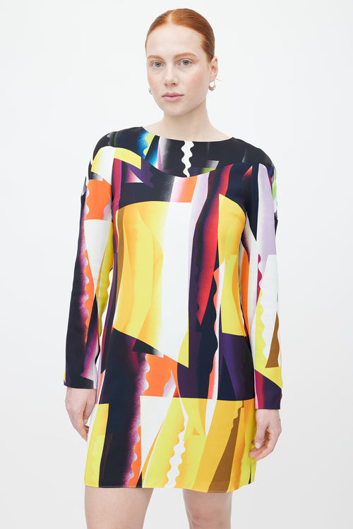 Kenzo Multi Print Long Sleeve Dress