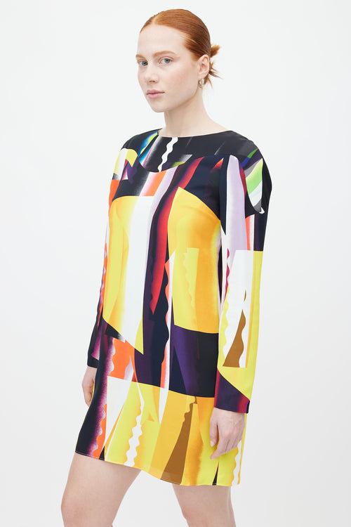 Kenzo Multi Print Long Sleeve Dress