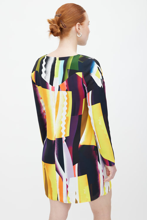 Kenzo Multi Print Long Sleeve Dress