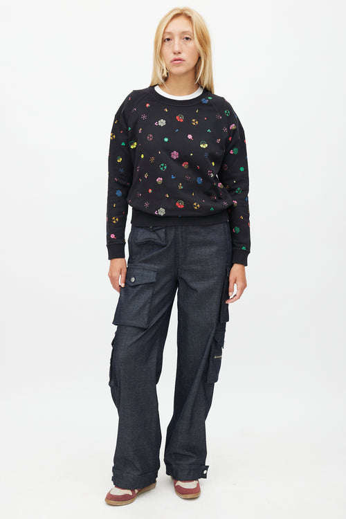 Kenzo Navy 
Multicolour Floral Sweatshirt