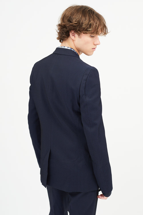 Kenzo Navy Textured Suit