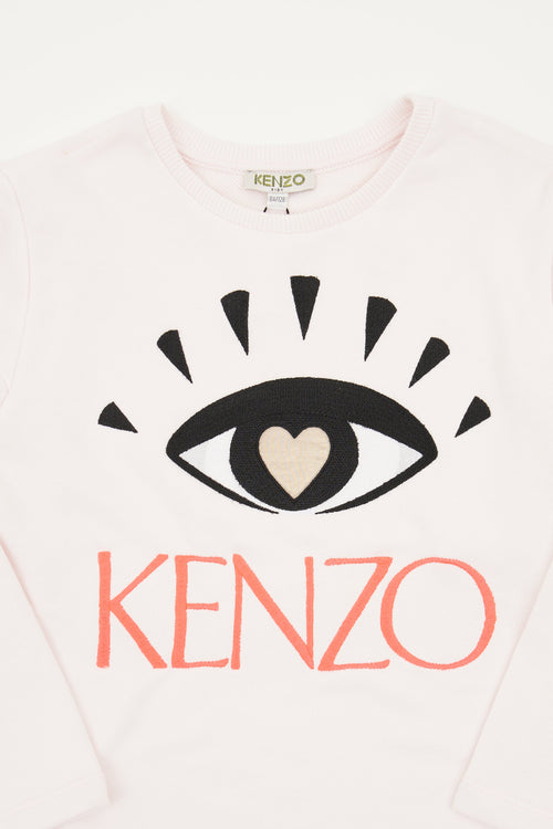 Kenzo Pink Long Sleeve Crewneck Top