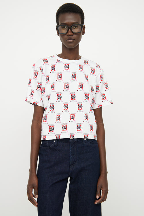 Kenzo White Graphic Short Sleeve Tee