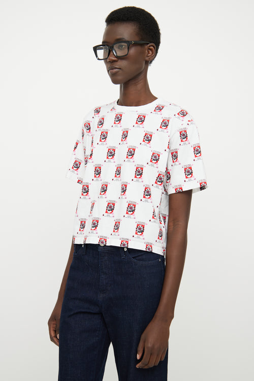 Kenzo White Graphic Short Sleeve Tee