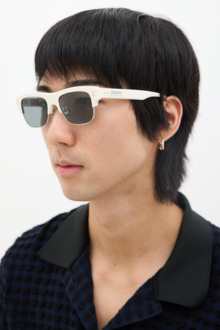 Kenzo White 
Silver KZ40171U Square Sunglasses