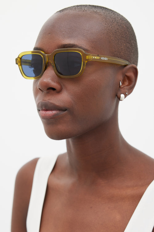 Kenzo Yellow 
Blue Square KZ401291 Sunglasses