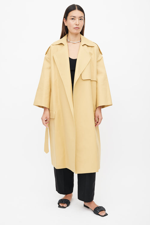 Khaite Beige Oversized Open Belted Trench Coat