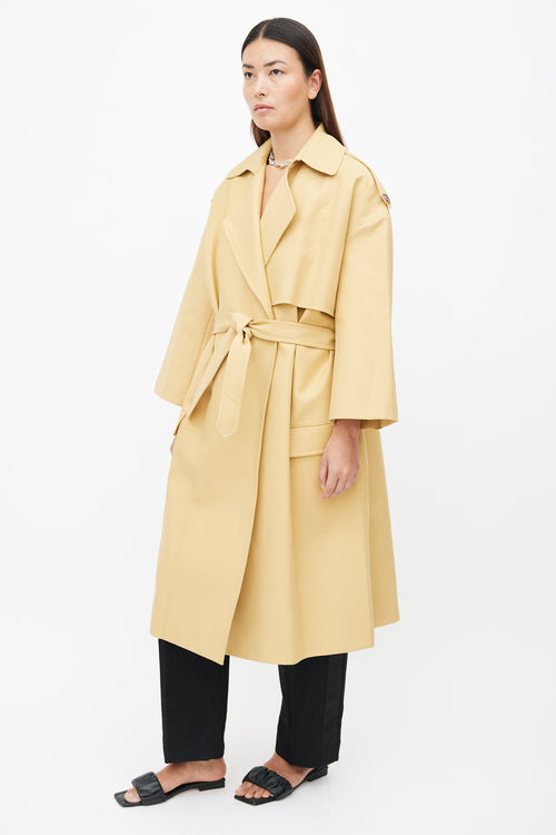 Khaite Beige Oversized Open Belted Trench Coat