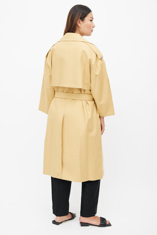 Khaite Beige Oversized Open Belted Trench Coat