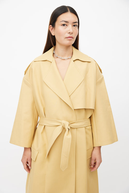 Khaite Beige Oversized Open Belted Trench Coat