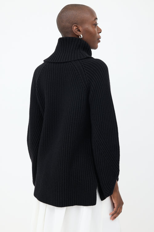 Khaite Black Cashmere Nimbus Turtleneck Sweater