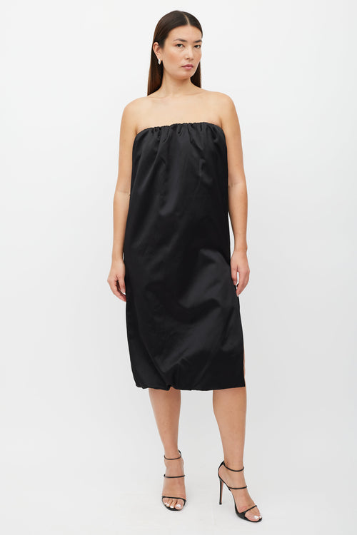 Khaite Black Cotton Blend Yara Dress