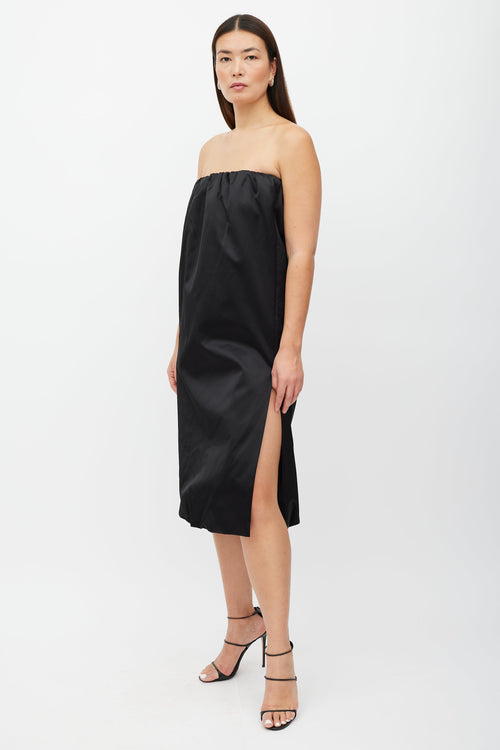 Khaite Black Cotton Blend Yara Dress