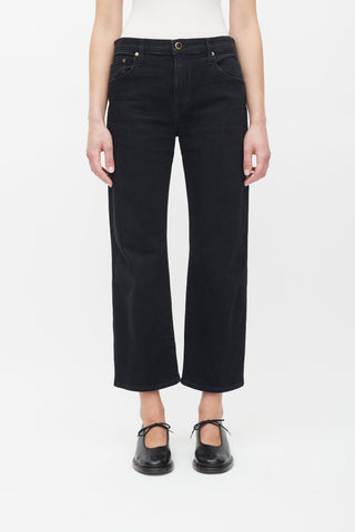 Khaite Black Wendell Straight Leg Jeans