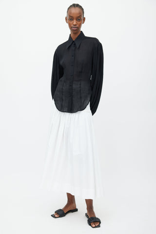 Khaite Black Linen Shirt