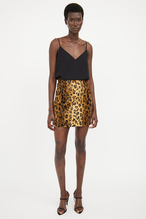 Khaite Brown 
Black Printed Eiko Skirt