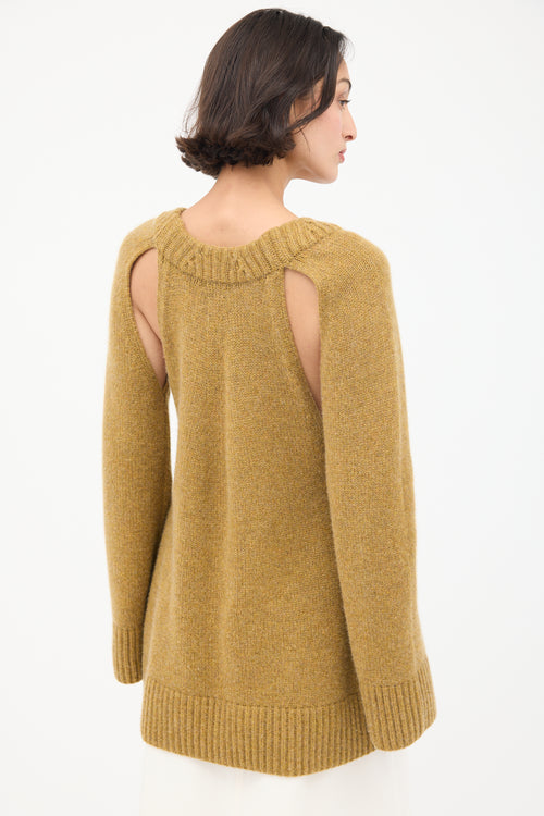 Khaite Brown Cashmere Liz Cutout Sweater