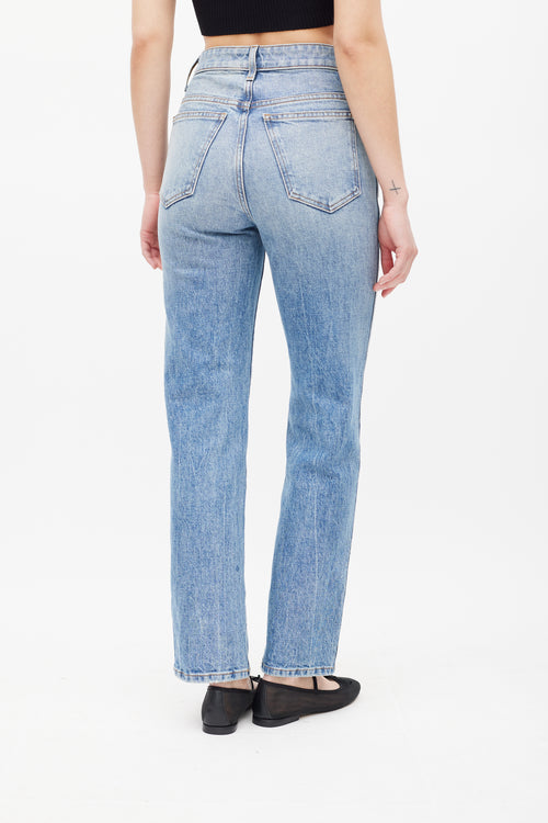 Khaite Light Wash Paint Spot Abigail Jeans