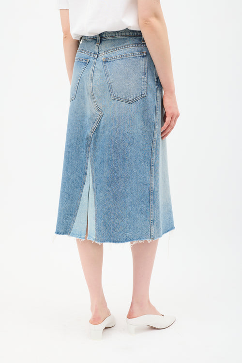 Khaite Light Wash Denim Maggie Skirt