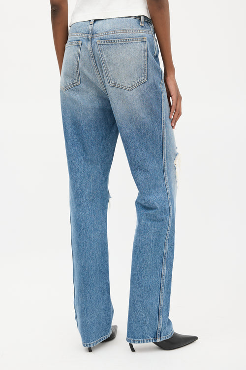 Khaite Medium Wash Danielle Distressed Jeans