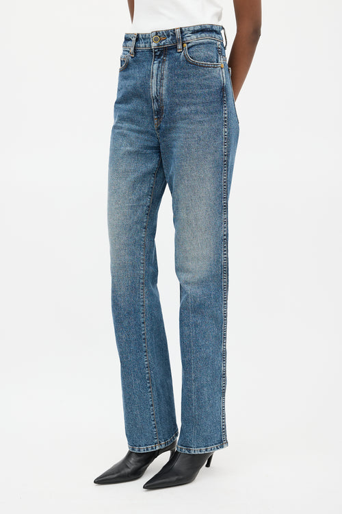 Khaite Medium Wash Danielle Straight Leg Jeans