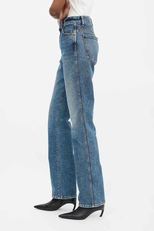 Khaite Medium Wash Danielle Straight Leg Jeans