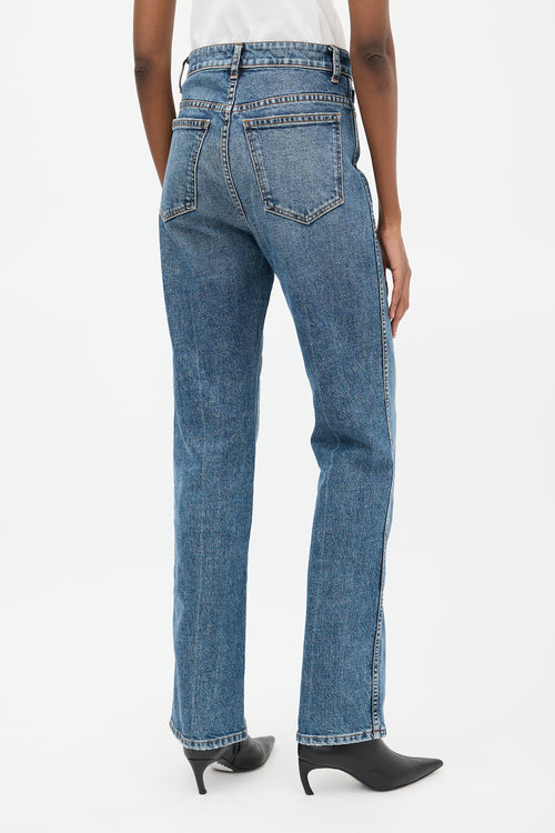 Khaite Medium Wash Danielle Straight Leg Jeans