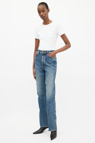 Khaite Medium Wash Danielle Straight Leg Jeans