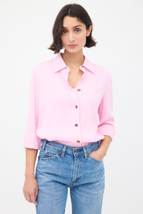 Khaite Pink Long Sleeve Shirt