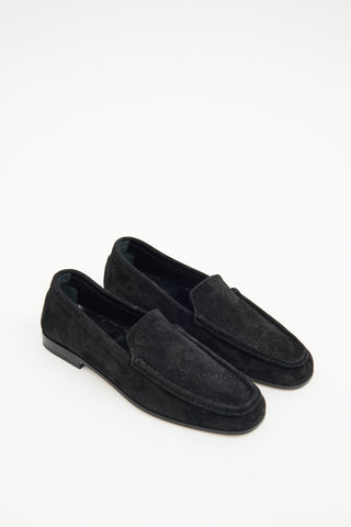 Khaite Black Suede New Soft Loafer